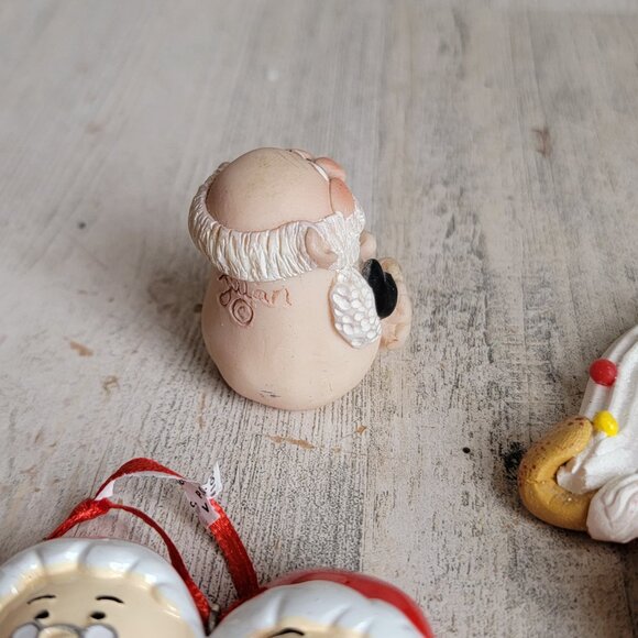 Gingerbread man Santa variety ornament Xmas set precious moment - Picture 7 of 10